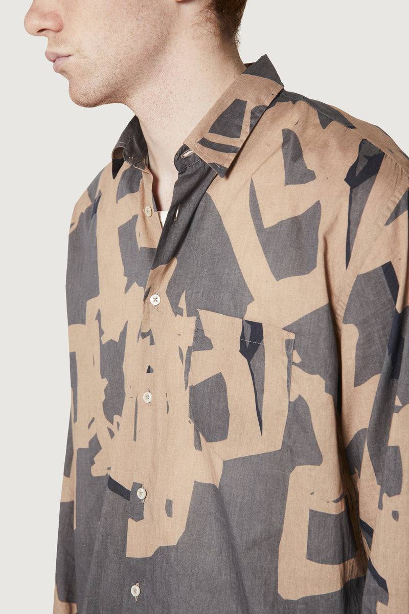 Paura BRUCE OVERSIZED SHIRT MODULO MUD Pezzi Unici