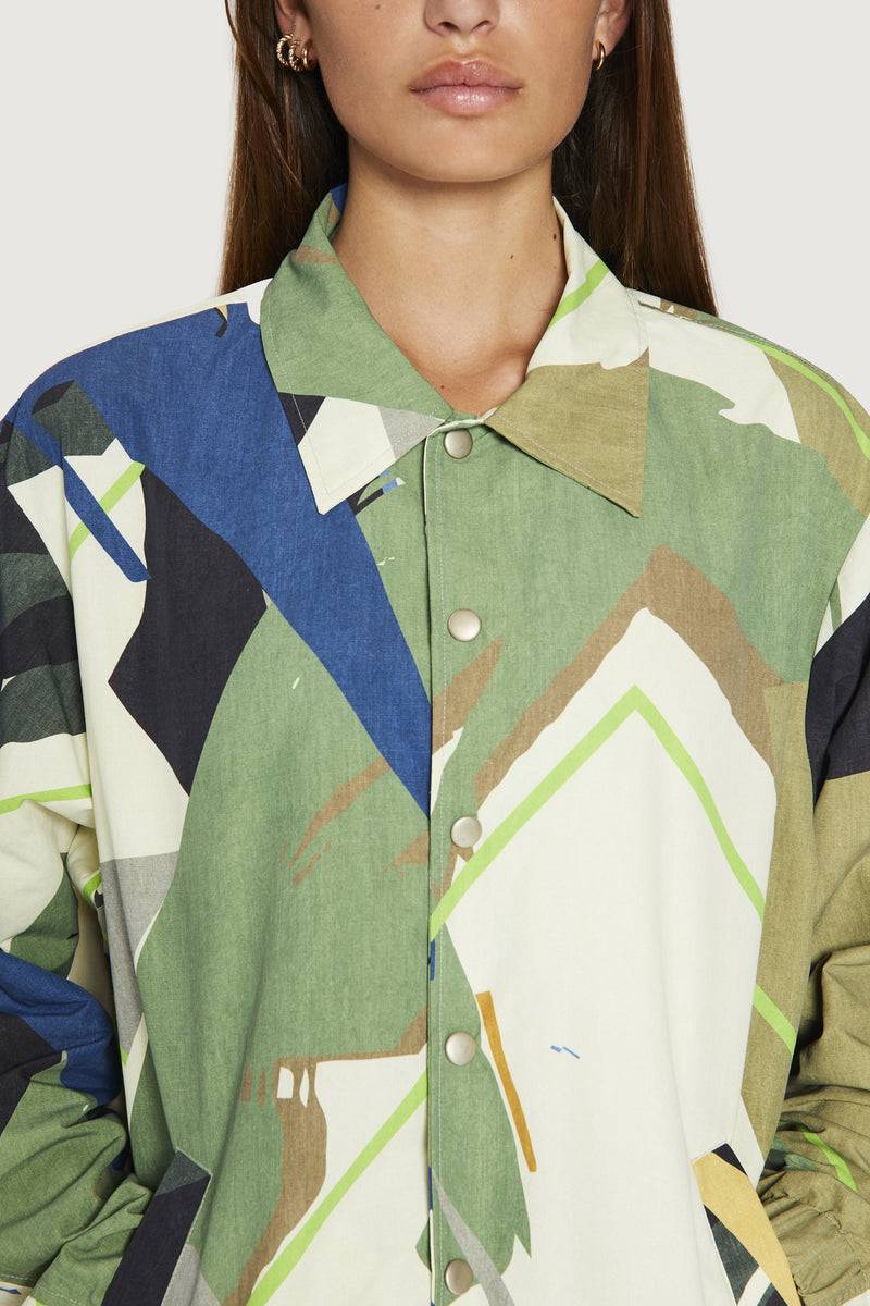Paura CARA COACH JACKET GREEN CAMO Soddisfazione Garantita