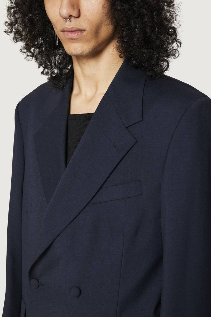 Paura CASSEL DOUBLEBREASTED SUIT JACKET DARK BLUE Consegna Veloce