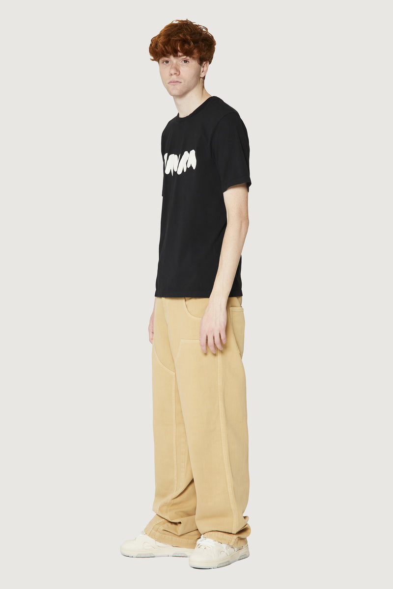 Paura COSTA OVERSIZED T-SHIRT BOLD LOGO BLACK Fino Al -60%