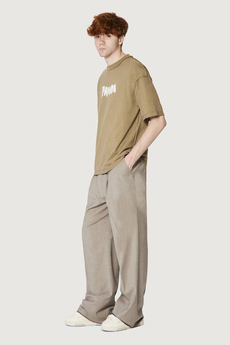 Paura COSTA OVERSIZED T-SHIRT BOLD LOGO MUD Shopping Online