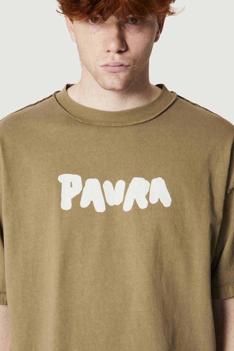 Paura COSTA OVERSIZED T-SHIRT BOLD LOGO MUD Shopping Online