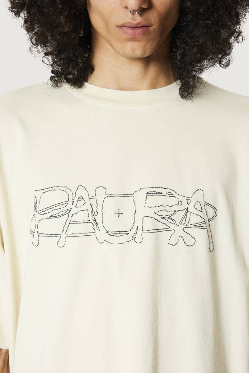 Paura COSTA OVERSIZED T-SHIRT COSMIC LOGO OFF-WHITE Sottocosto