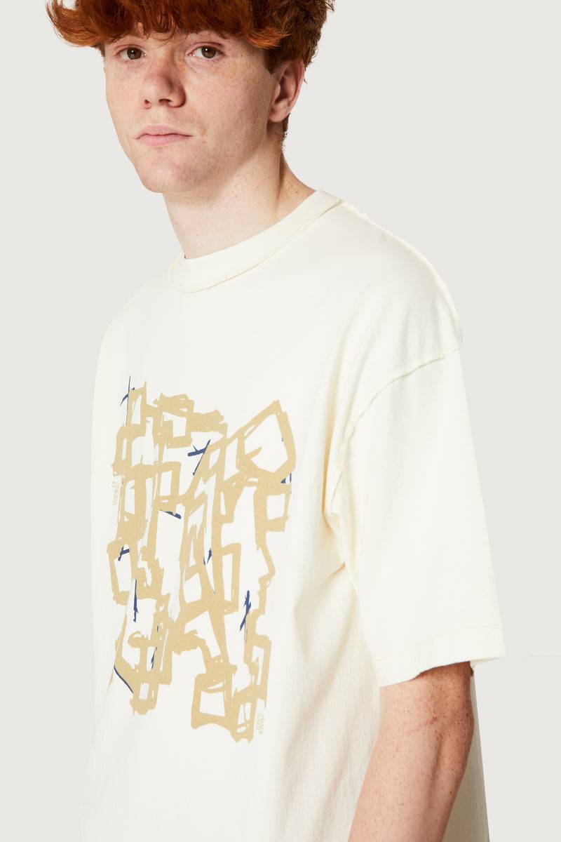 Paura COSTA OVERSIZED T-SHIRT MODULO OFF-WHITE Convenienza