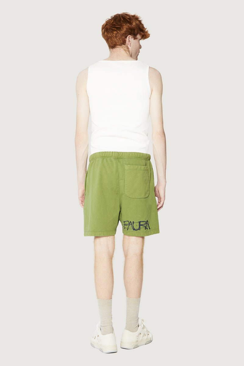 Paura FILIPPO SHORTS COSMIC LOGO GREEN Sconto di tempo limitato