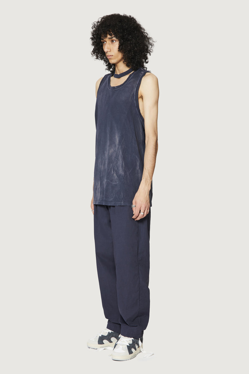Paura HUGO TANK TOP DARK BLUE Grande vendita
