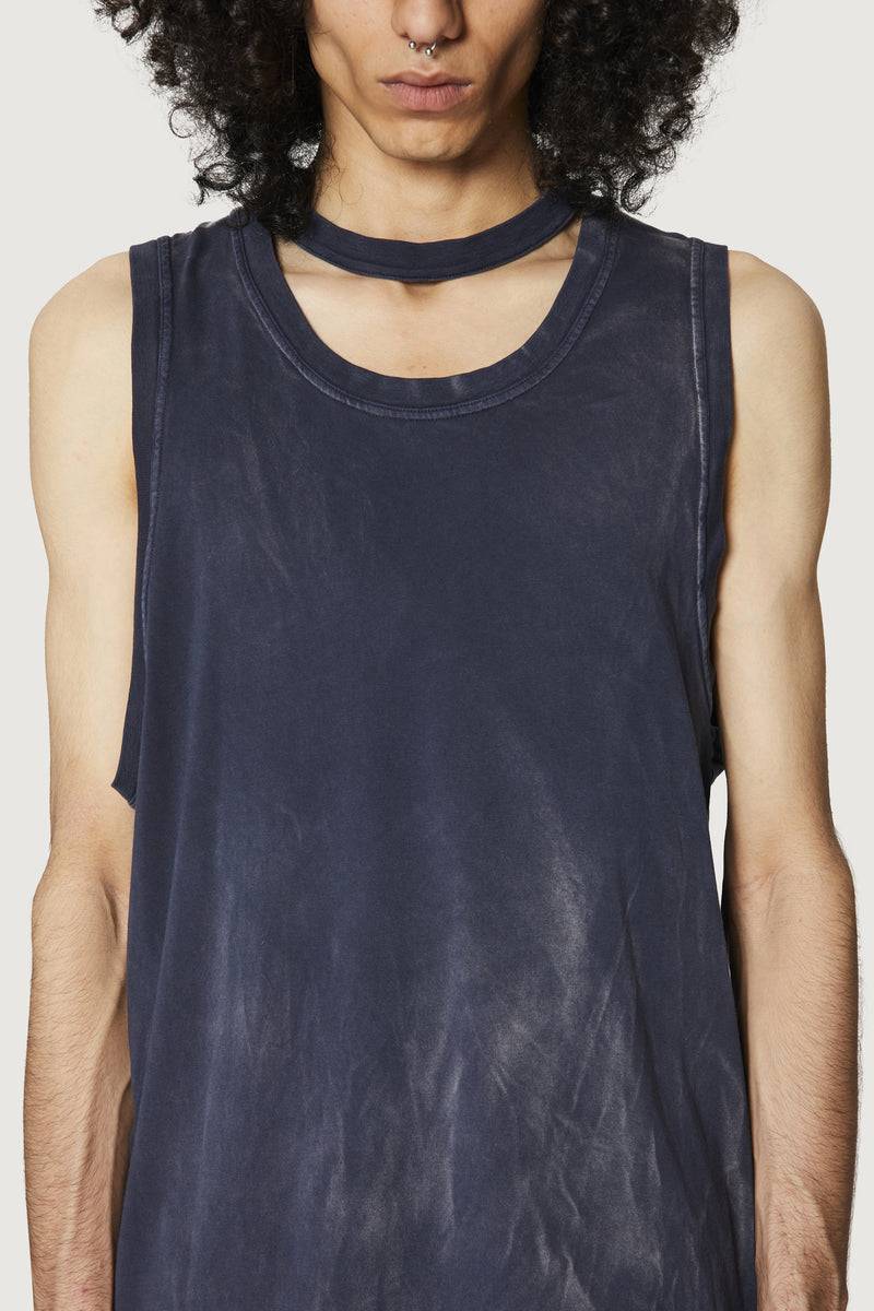 Paura HUGO TANK TOP DARK BLUE Grande vendita