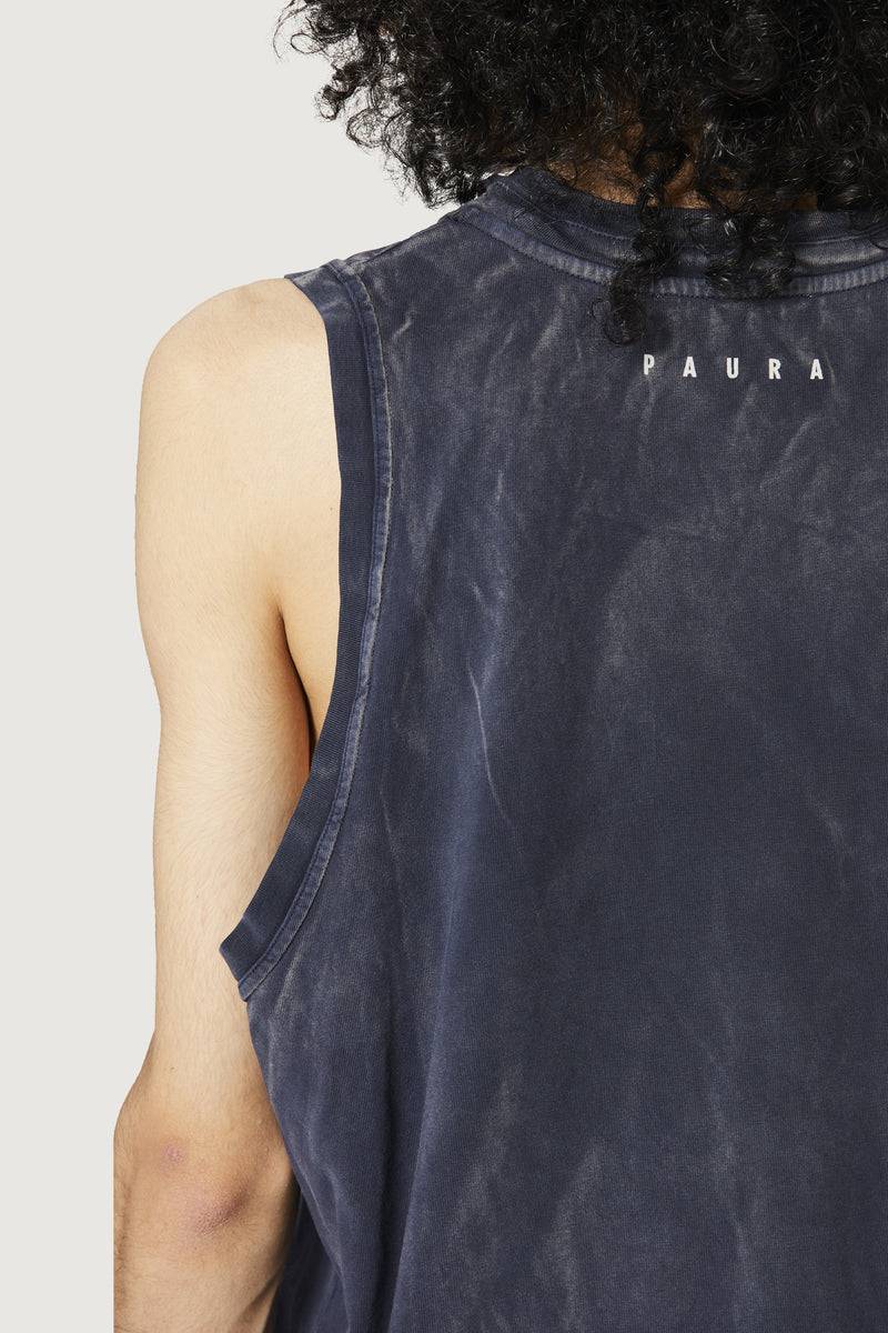 Paura HUGO TANK TOP DARK BLUE Grande vendita
