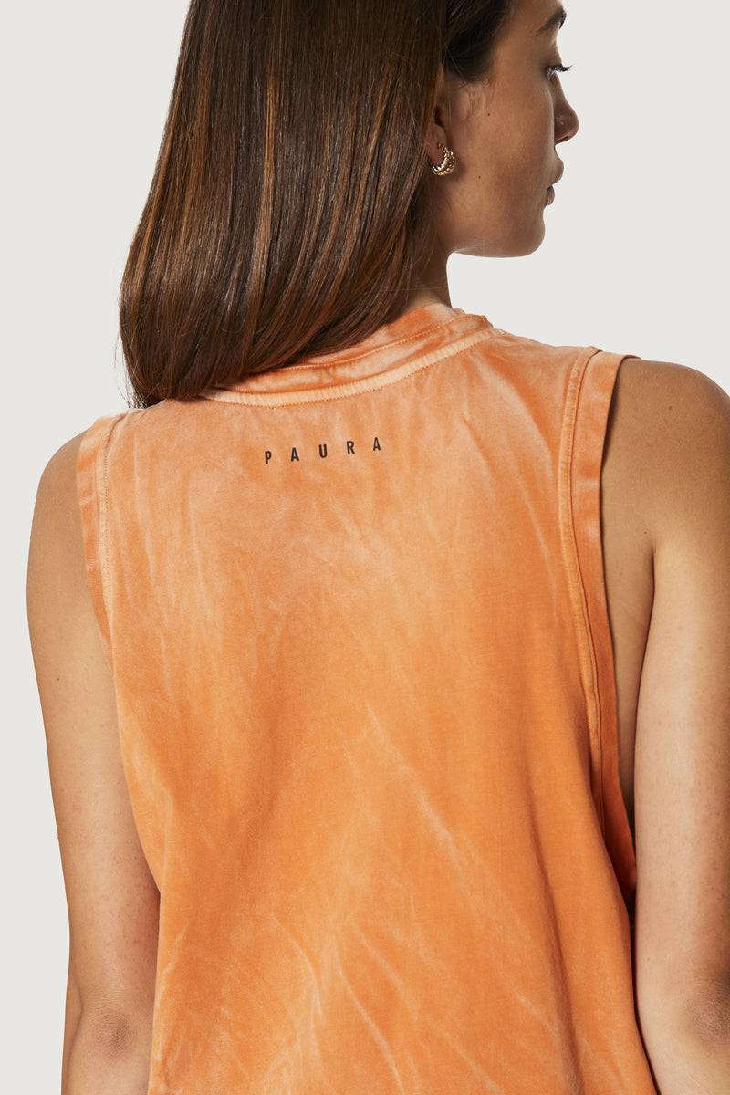 Paura HUGO TANK TOP ORANGE Fornitura limitata