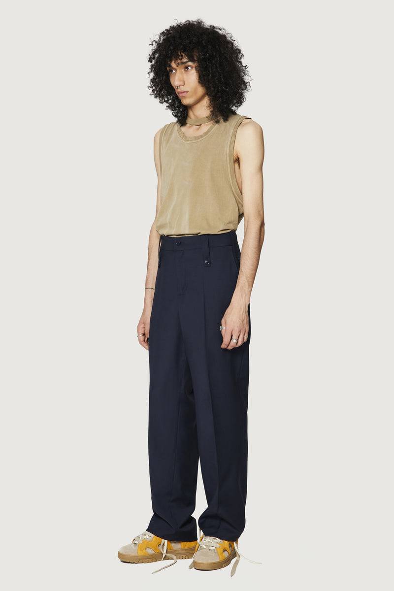 Paura KYROS CLASSIC PANTS DARK BLUE Online Outlet