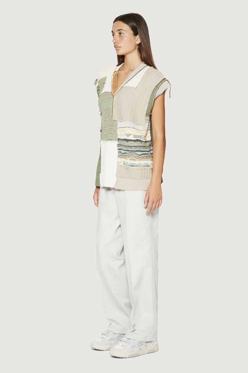 Paura NABIL PATCHWORK VEST MULTICOLOR Lightning offer