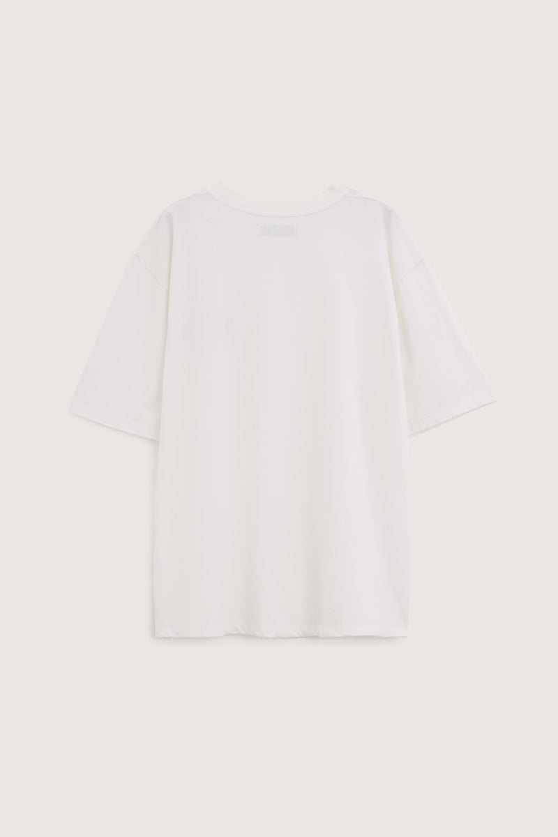 Paura YANNIS OVERSIZED T-SHIRT PAURA OFF WHITE Super sconto