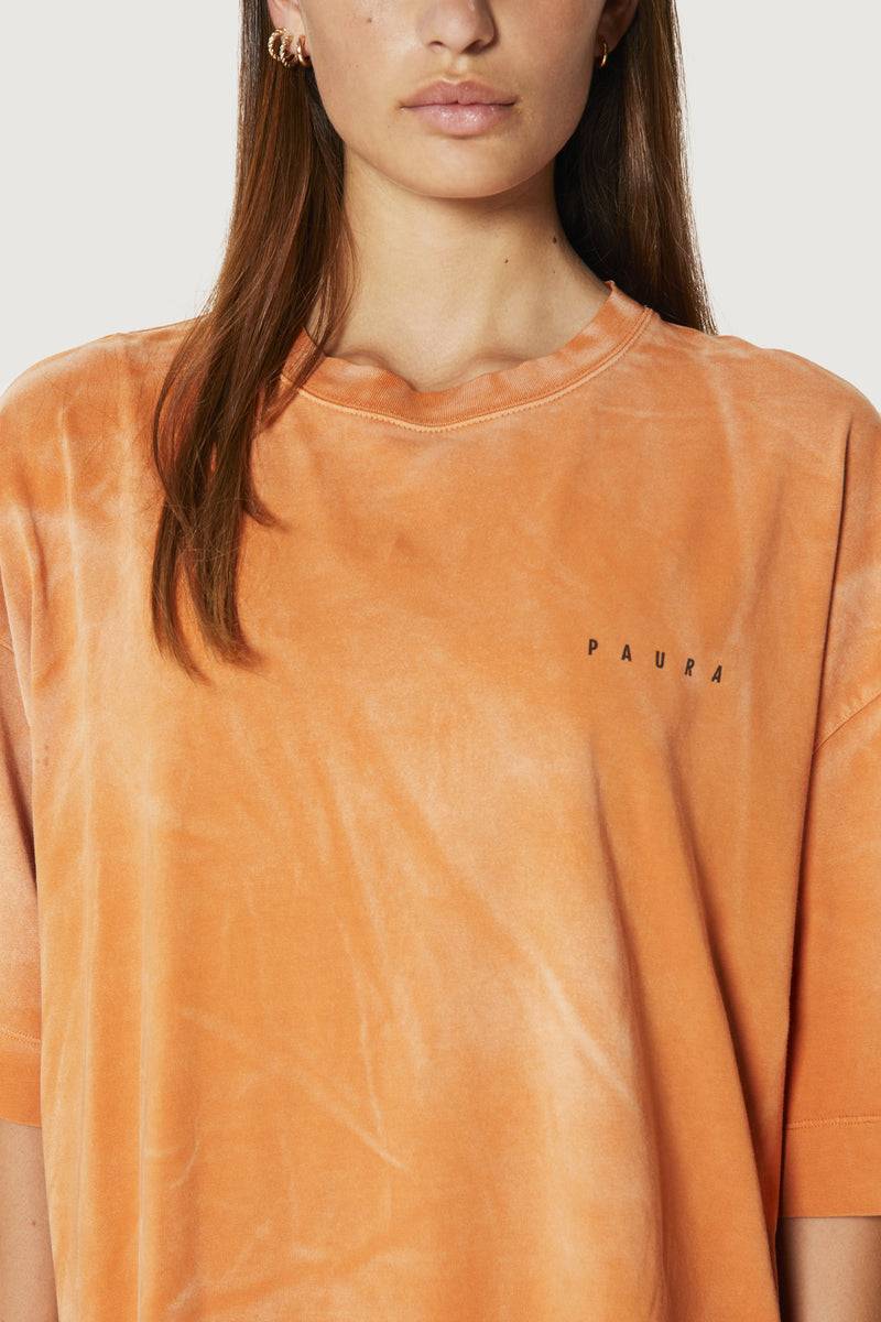 Paura SAID OVERSIZED T-SHIRT ORANGE Esporta salva
