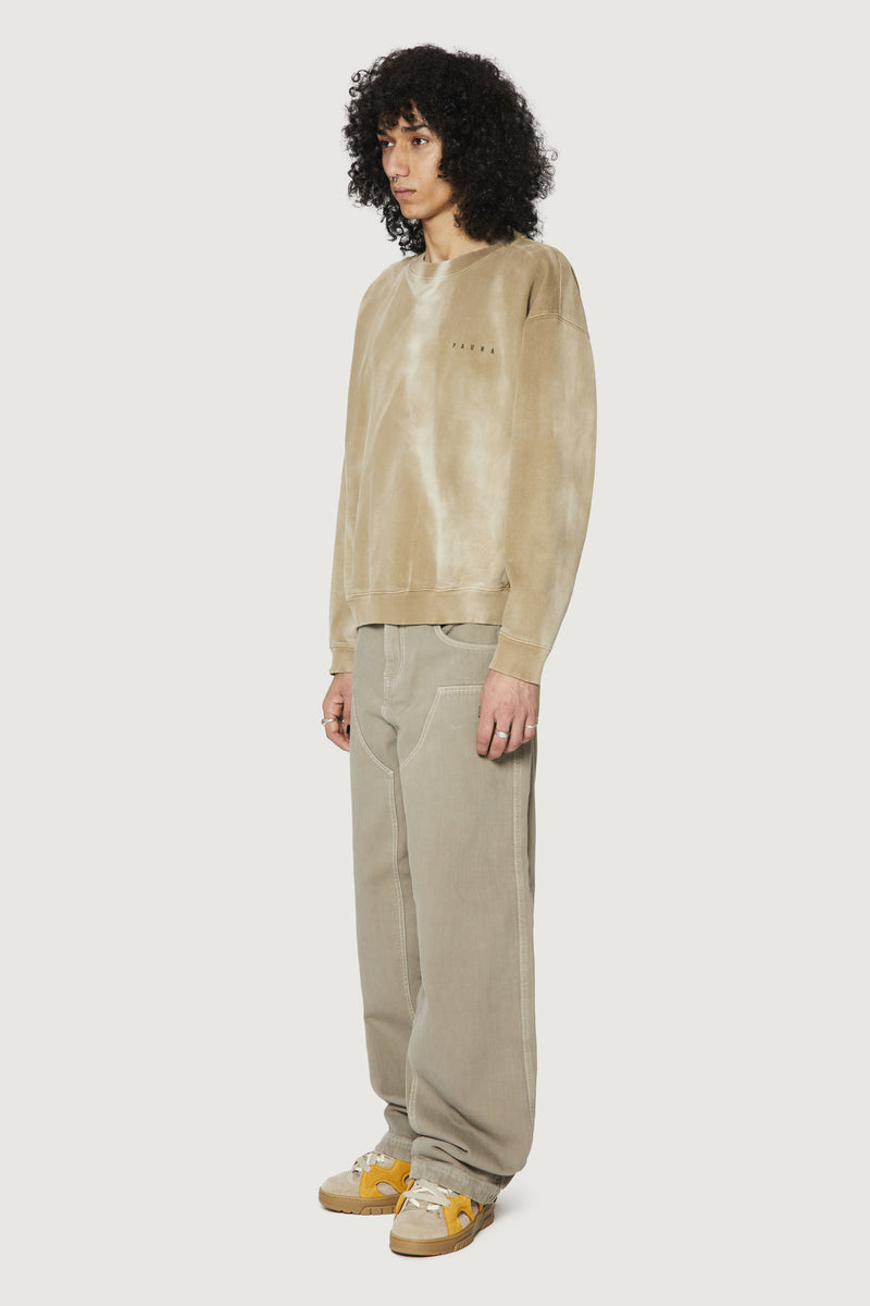 Paura SAMUEL CREWNECK SWEATSHIRT MUD 50% di sconto per tempo limitato