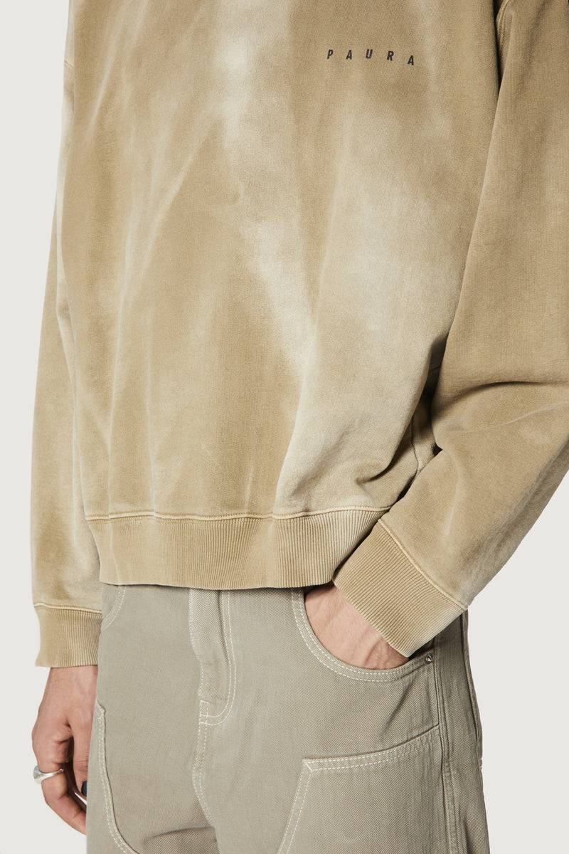 Paura SAMUEL CREWNECK SWEATSHIRT MUD 50% di sconto per tempo limitato