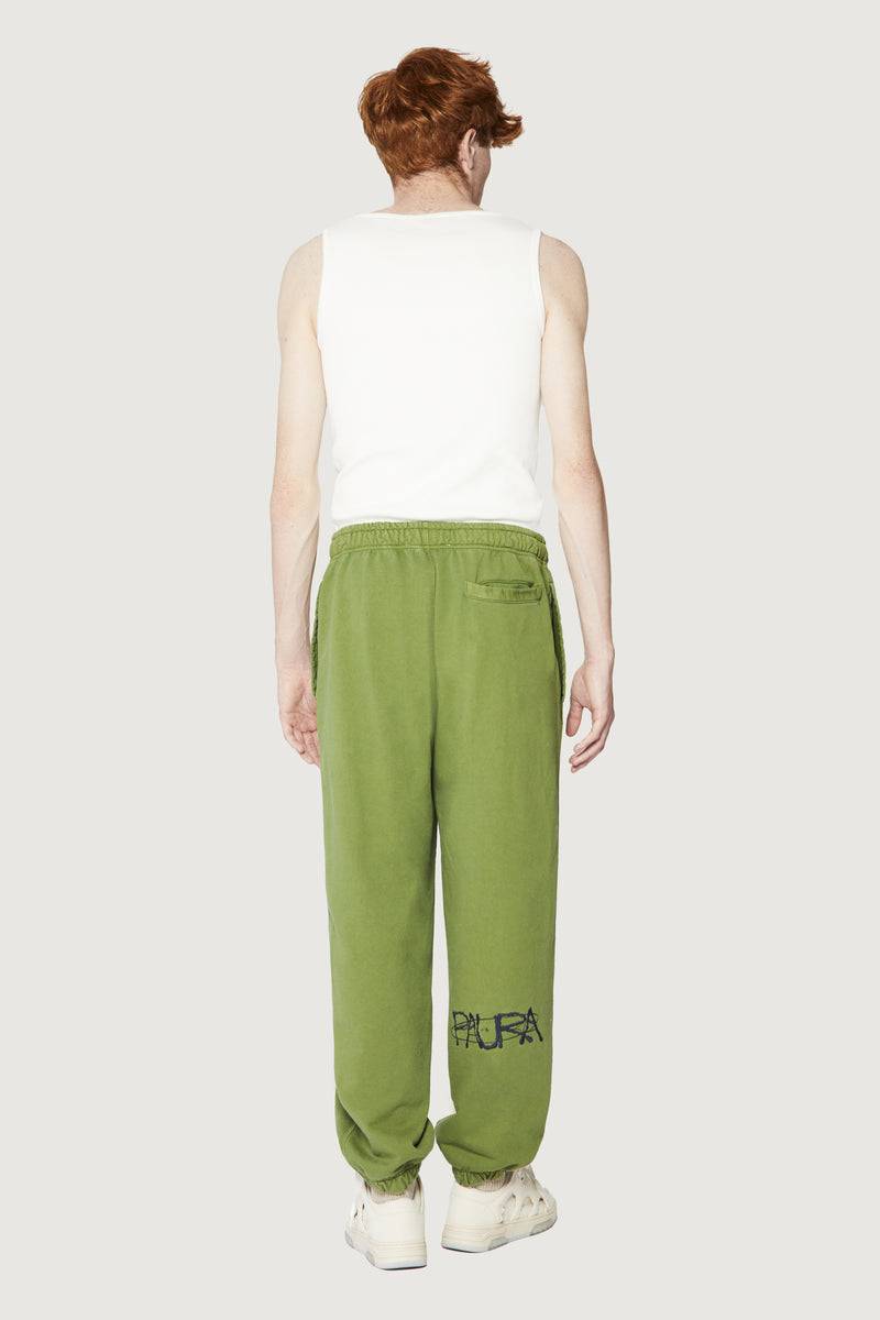 Paura RASHA SWEATPANTS COSMIC LOGO GREEN Prezzo Ridotto