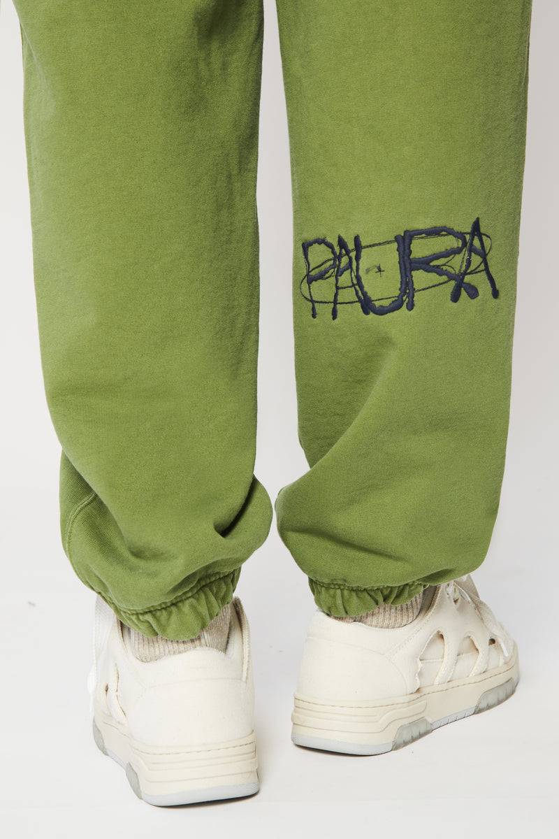 Paura RASHA SWEATPANTS COSMIC LOGO GREEN Prezzo Ridotto