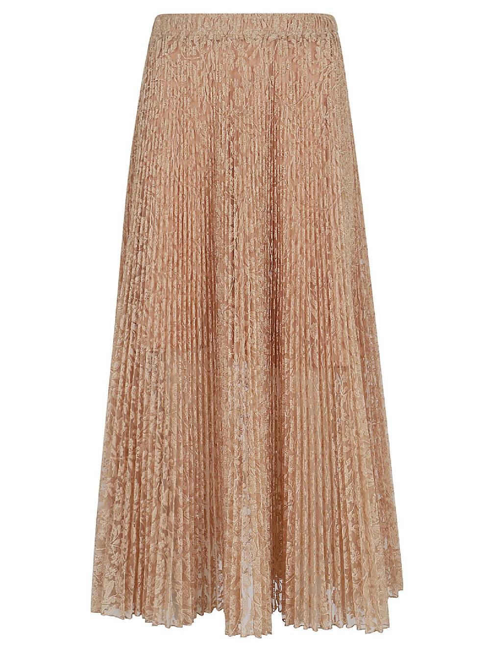 ERMANNO SCERVINO Gonna Midi Piegata Pizzo Color Carne ERMANNO SCERVINO