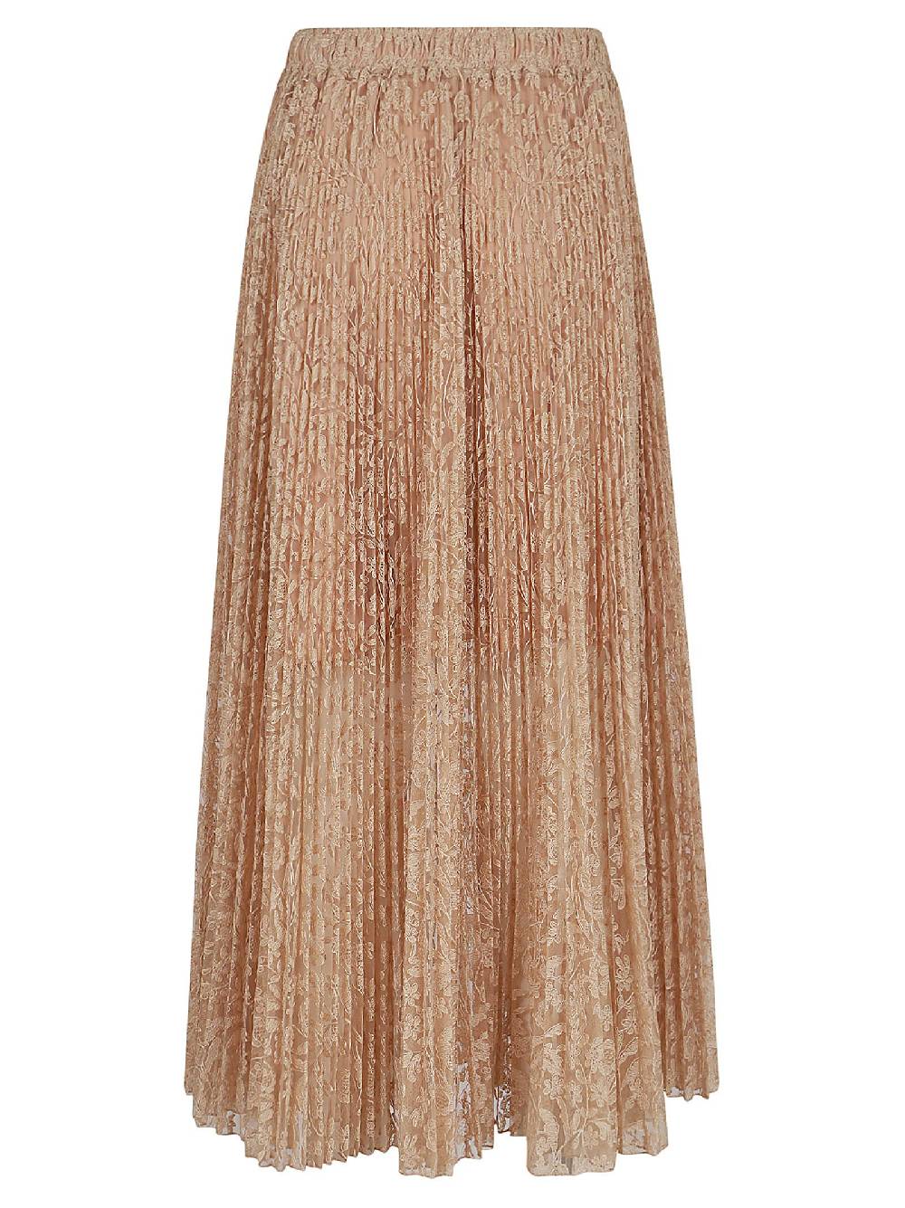 ERMANNO SCERVINO  Gonna Midi Piegata Pizzo Color Carne ERMANNO SCERVINO Saldi Di Fabbrica