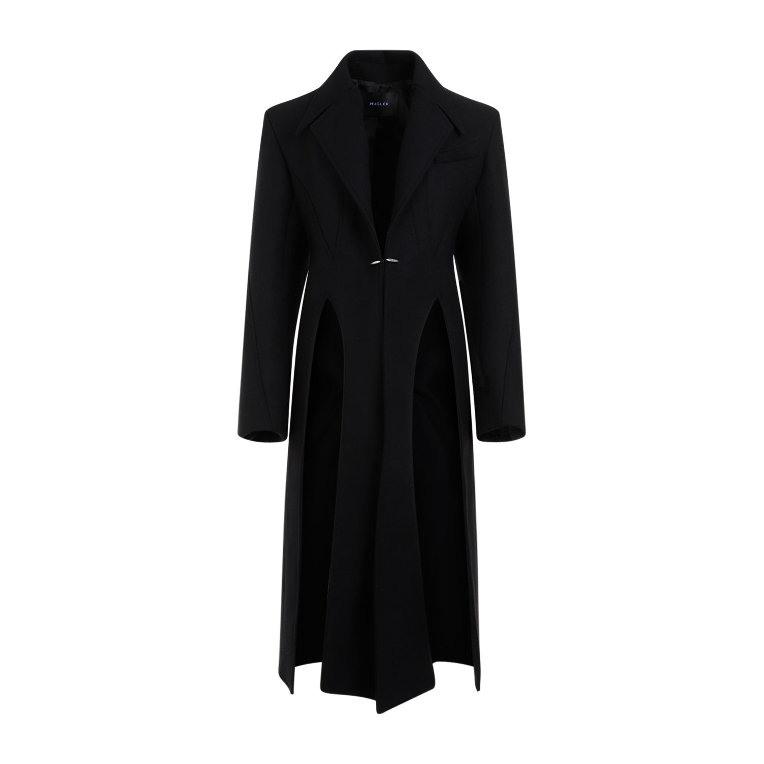 MUGLER  Cappotto Nero in Lana e Poliammide Mugler Lunghezza Caviglia I Più Venduti