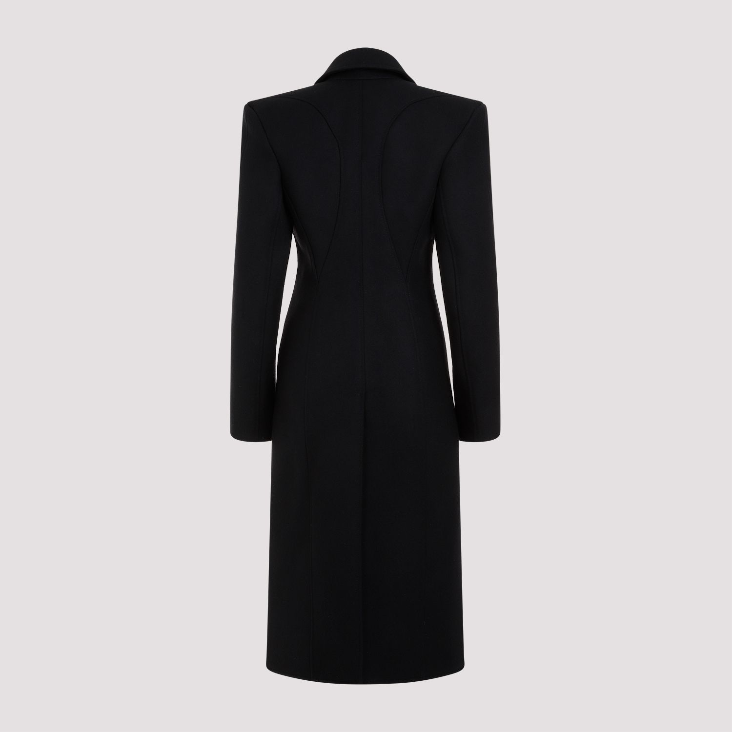 MUGLER  Cappotto Nero in Lana e Poliammide Mugler Lunghezza Caviglia I Più Venduti