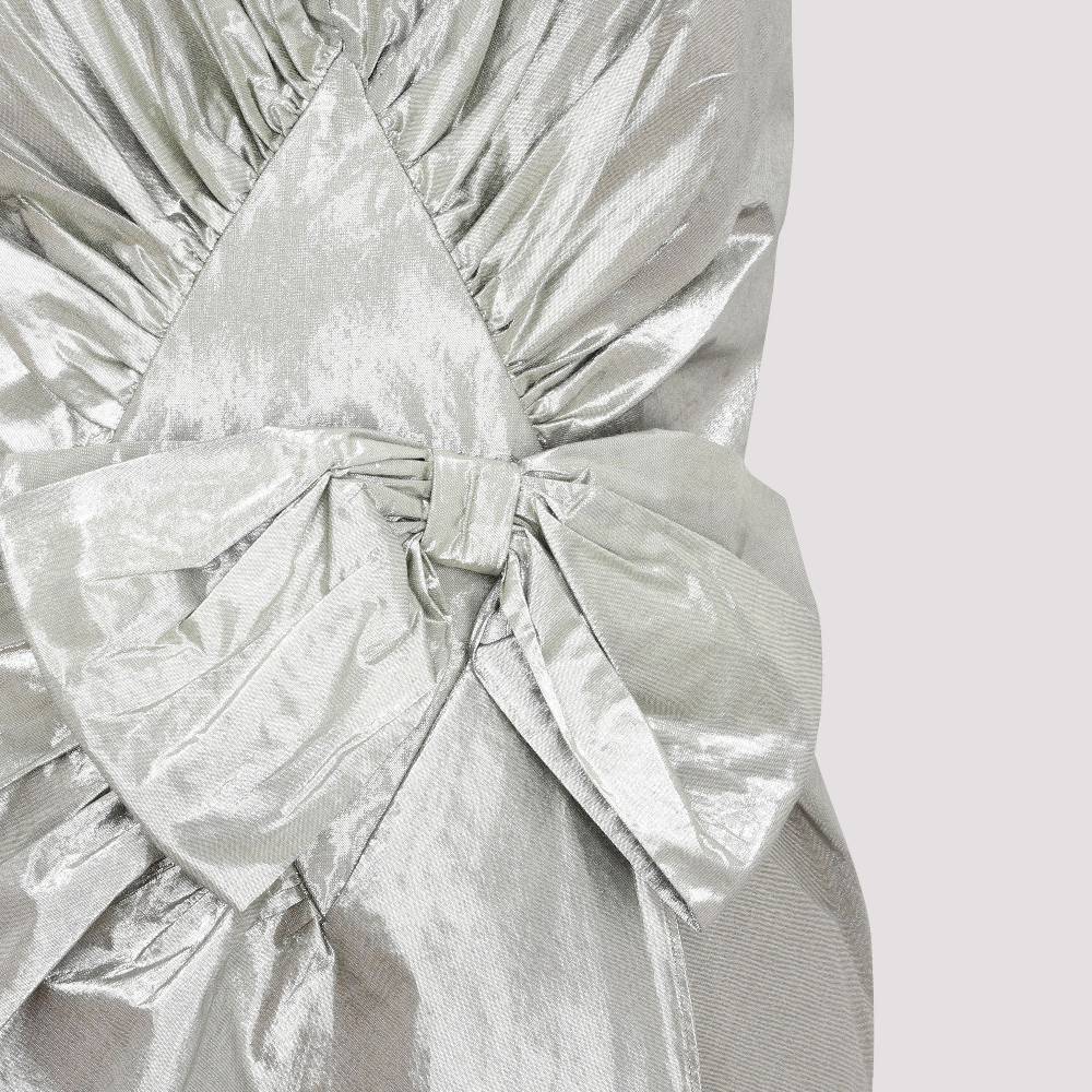 MAISON MARGIELA  Abito Midi Maison Margiela in Cotone Metallizzato Argento Nuova
