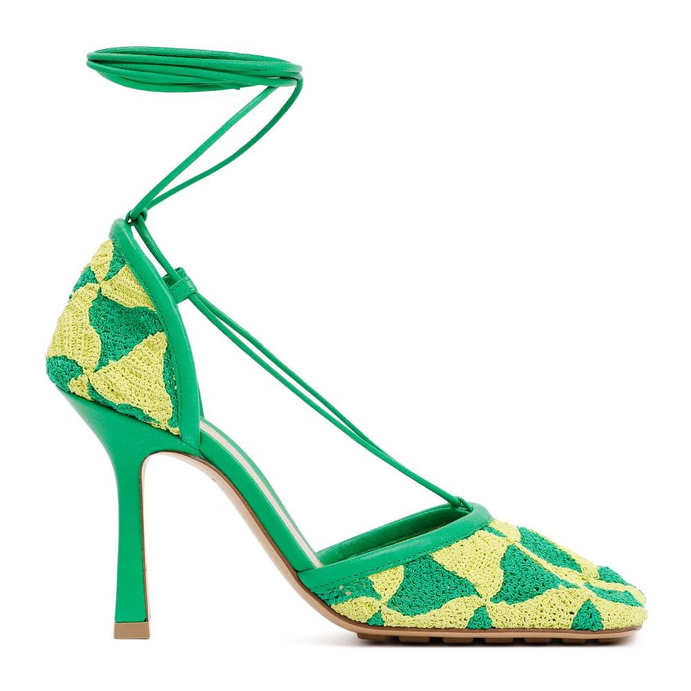 BOTTEGA VENETA Sandali Bottega Veneta Verde e Giallo in Cotone per Donna
