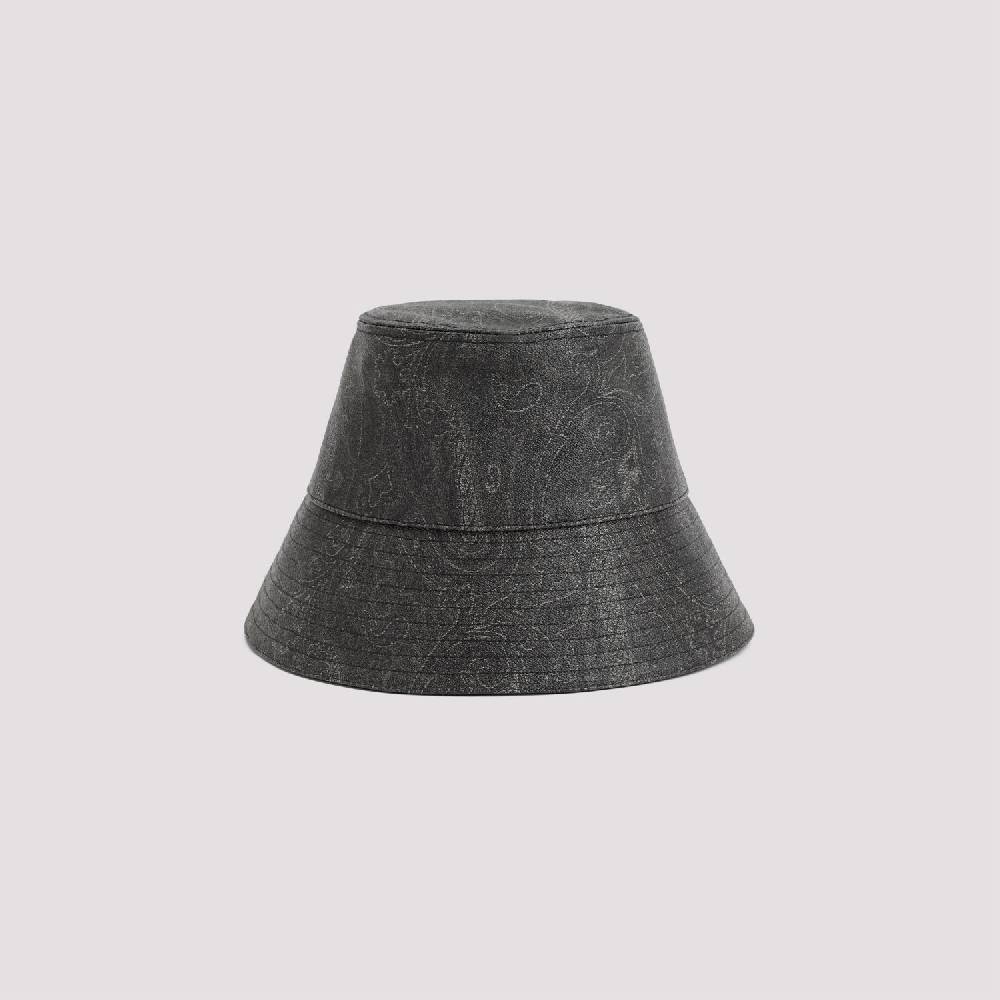 ETRO  Cappello Secchiello ETRO Paisley in Cotone - Nero In Linea