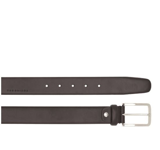 THE BRIDGE Cintura di Pelle Nera Elegante THE BRIDGE per Uomo - Accessorio 3,5cm