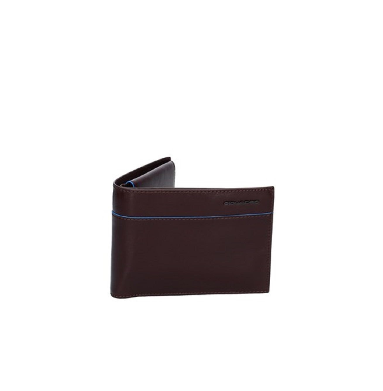 PIQUADRO  Portafoglio Piquadro in Pelle Marrone Scuro - Compatto ed Elegante Presa