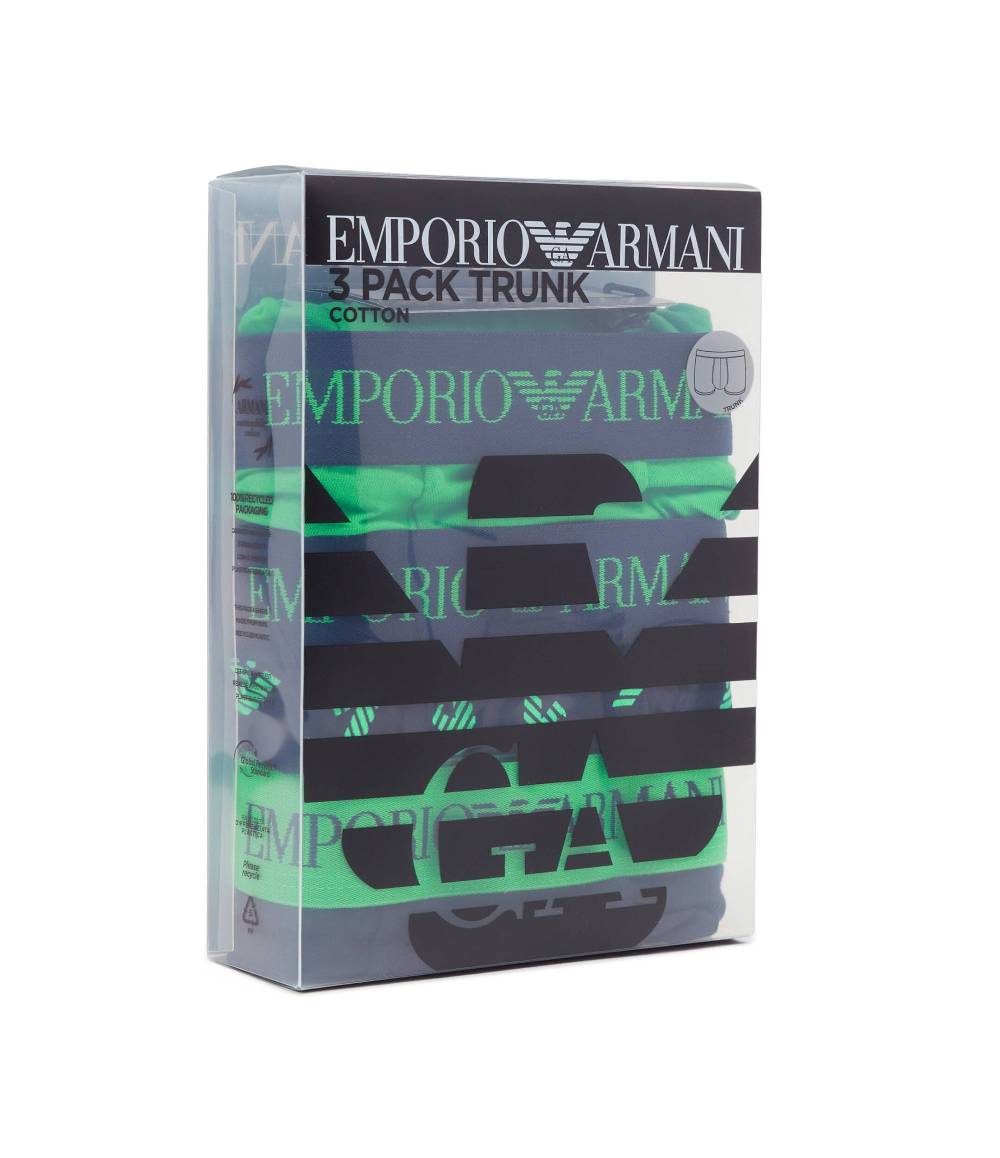 EMPORIO ARMANI  Pack da 3 Boxer Emporio Armani Uomo in Cotone Multicolore Online