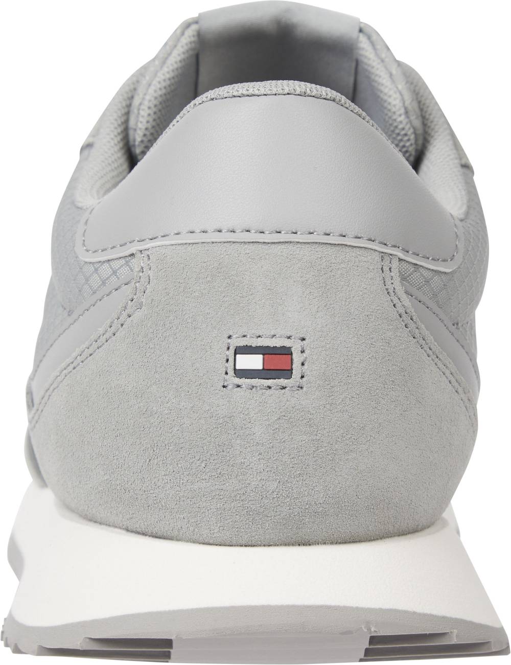 TOMMY JEANS  Sneakers Grigie Uomo in Pelle e Tessuto Tommy Jeans Outlet