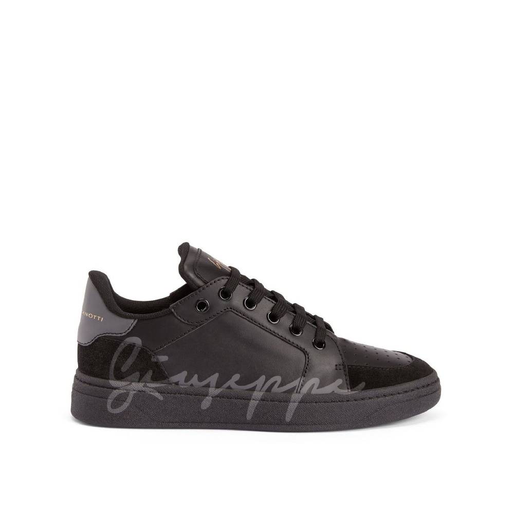 GIUSEPPE ZANOTTI DESIGN Sneakers Basse in Pelle di Vitello Nera Giuseppe Zanotti