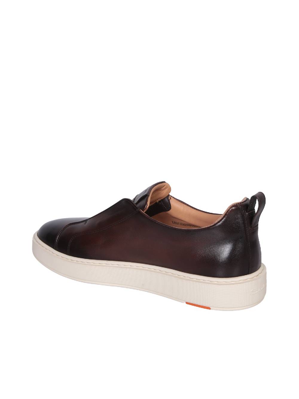SANTONI  Sneakers in Pelle Marrone Uomo SANTONI 2025