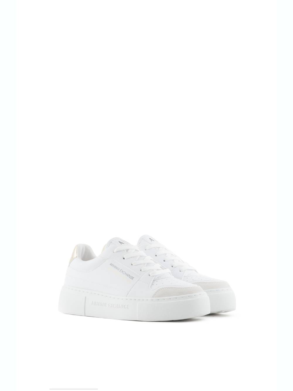 ARMANI EXCHANGE  Sneakers in Pelle Bianca Armani Exchange - Scarpe Sportive da Donna Offerte speciali