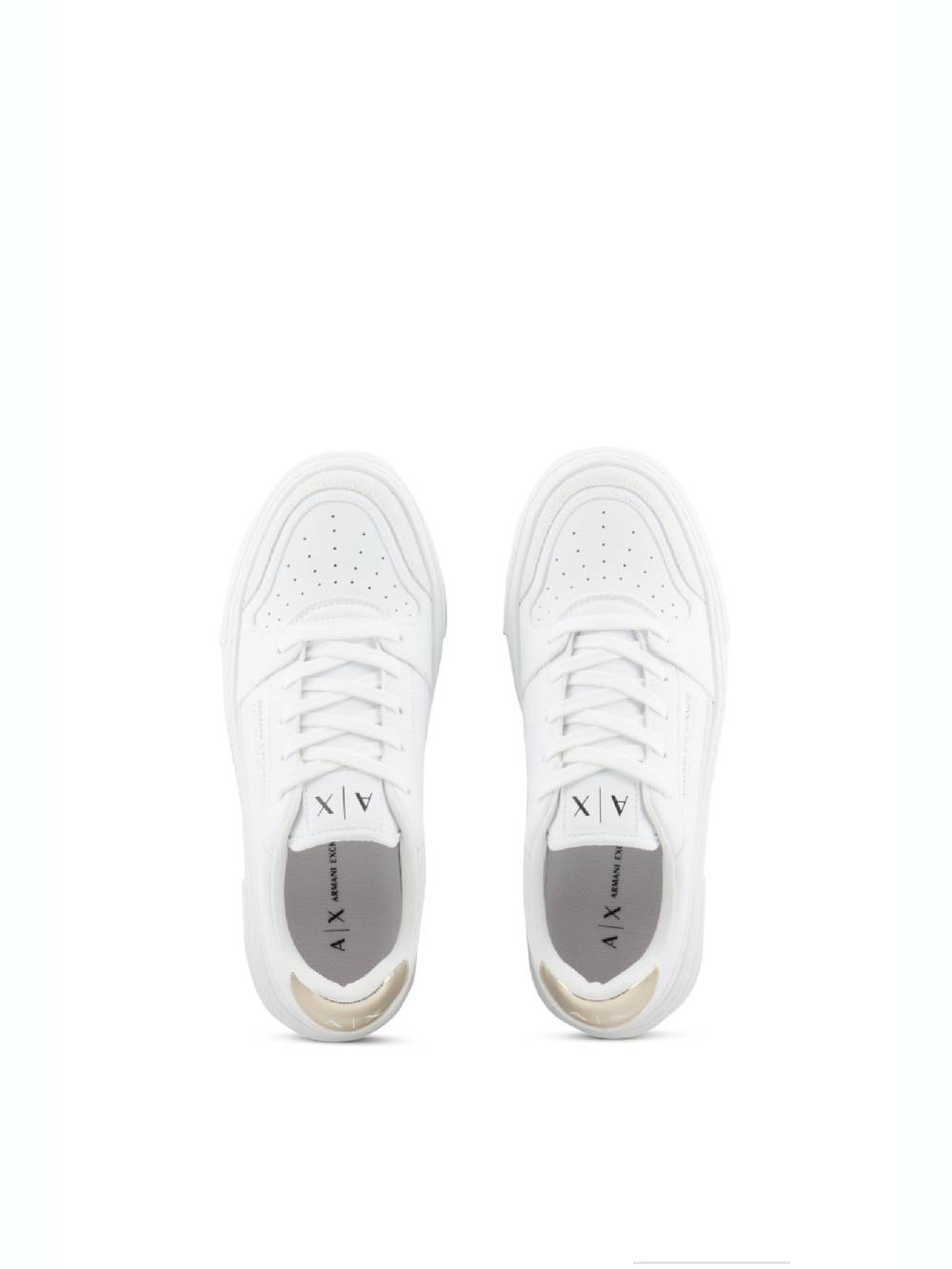 ARMANI EXCHANGE  Sneakers in Pelle Bianca Armani Exchange - Scarpe Sportive da Donna Offerte speciali