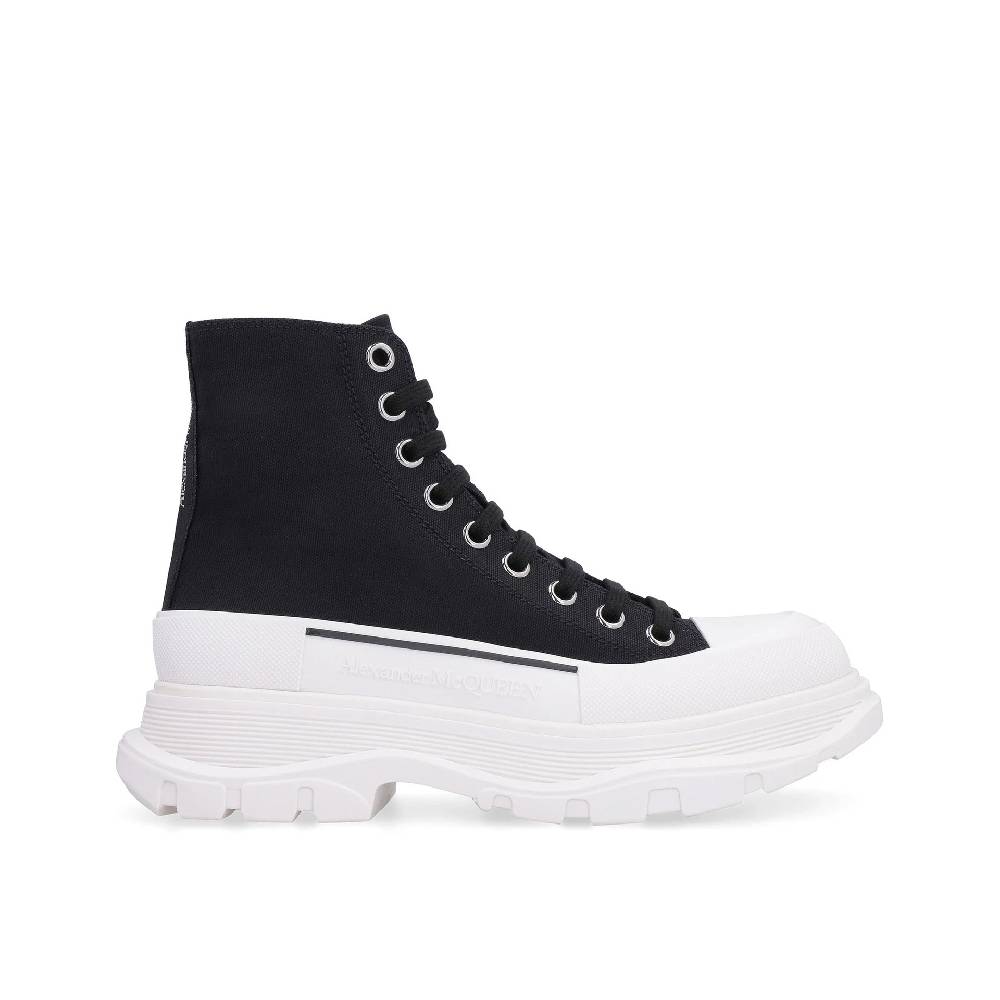 ALEXANDER MCQUEEN Sneakers Alte in Tela Nere Alexander McQueen Treadslick