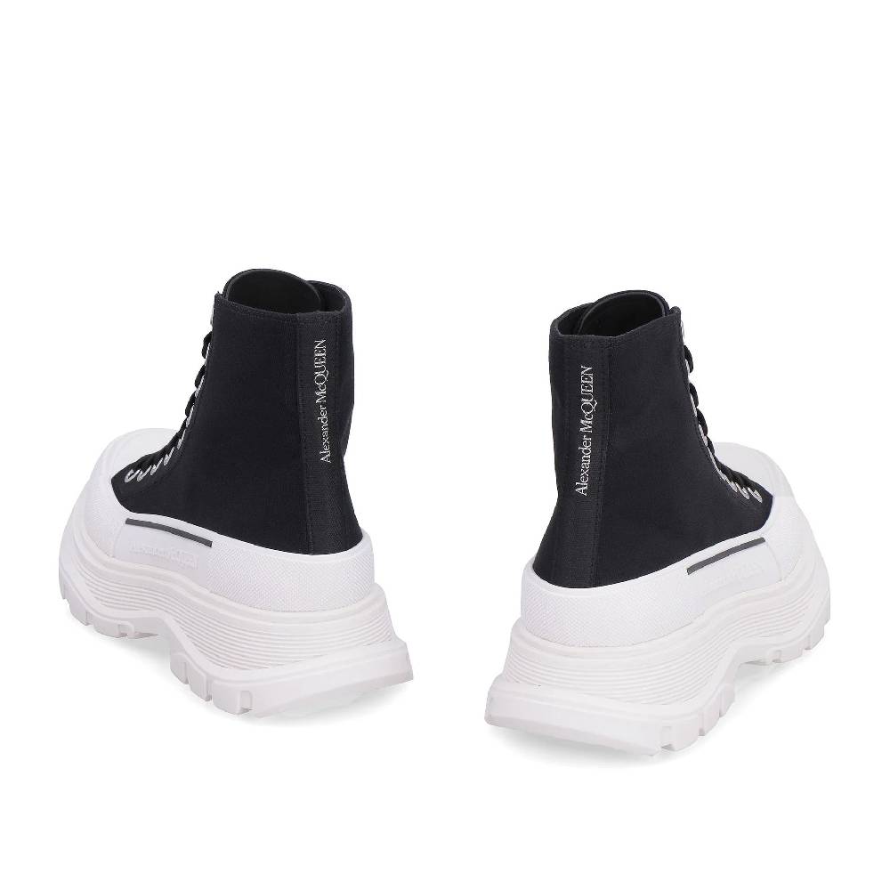 ALEXANDER MCQUEEN  Sneakers Alte in Tela Nere Alexander McQueen Treadslick Promozione Limitata