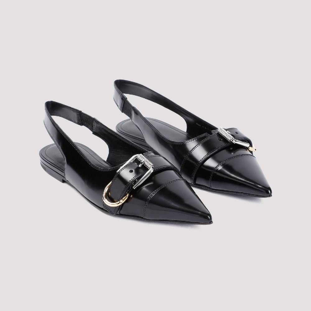 GIVENCHY  Ballerine Givenchy in Pelle di Vitello Nera Sottocosto