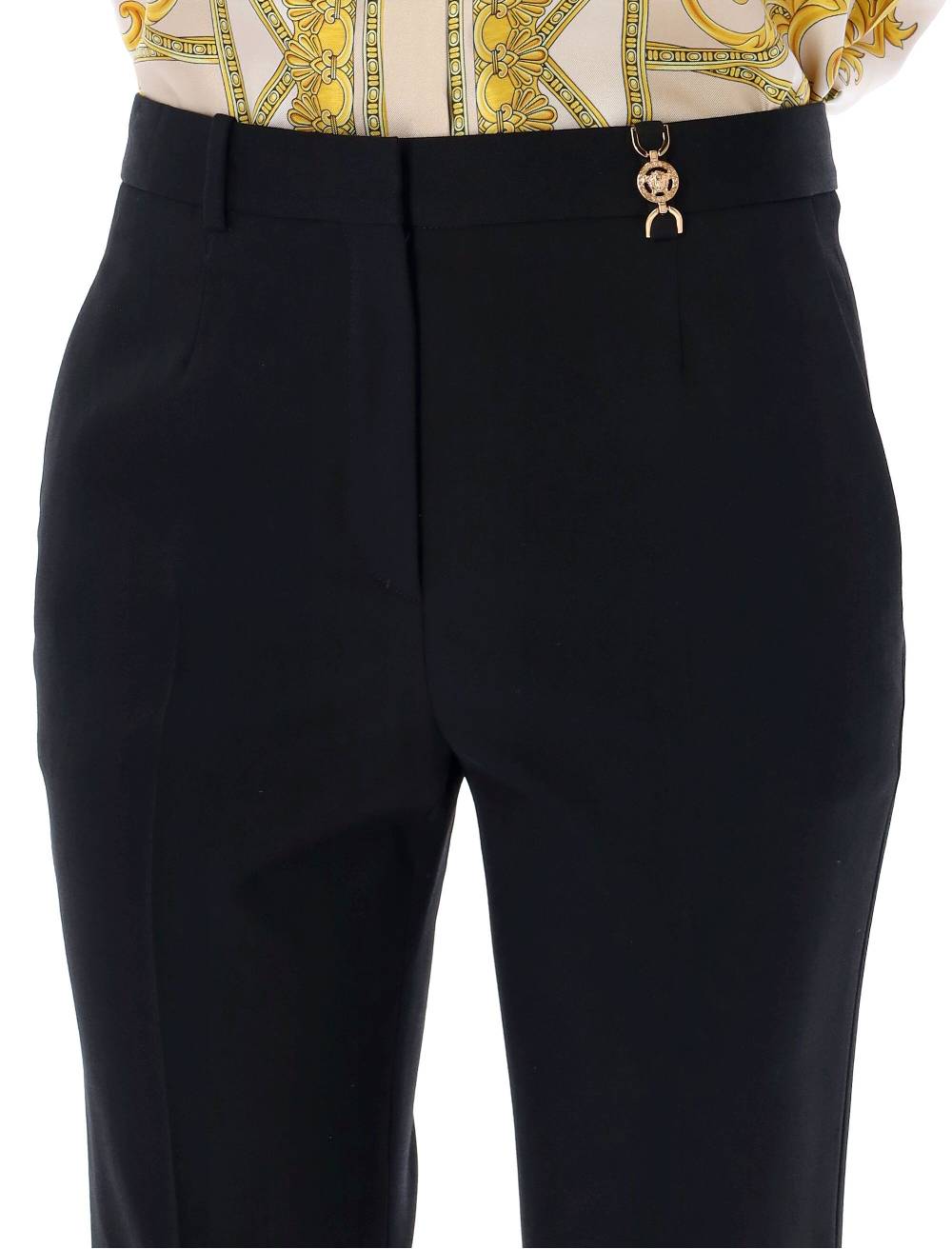 VERSACE  Pantaloni Svasati in Lana a Vita Alta Versace Hotsell