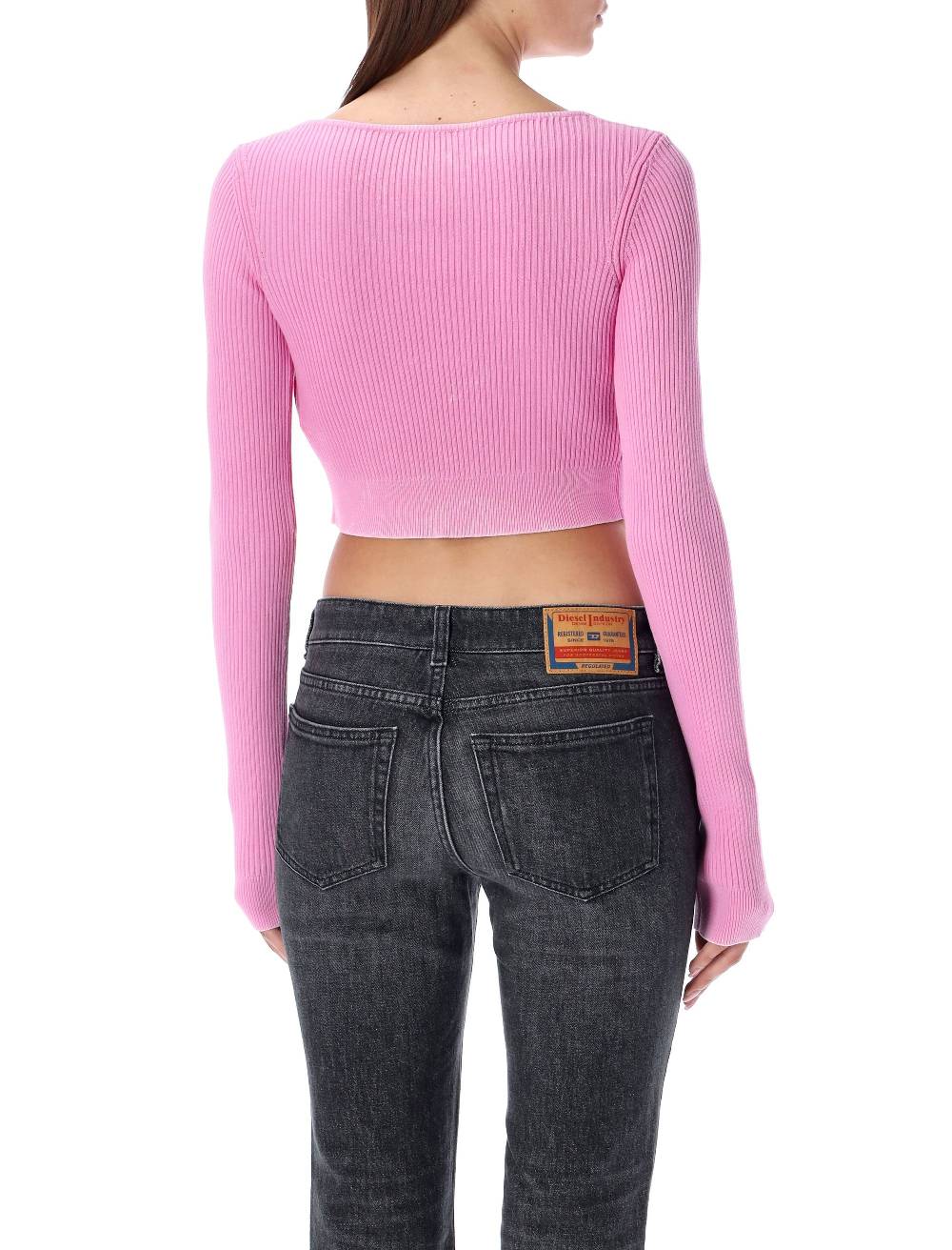 DIESEL KIDS  Cardigan Corto in Maglia Rosa M-Latina Diesel - Maglieria Donna Vendita Calda