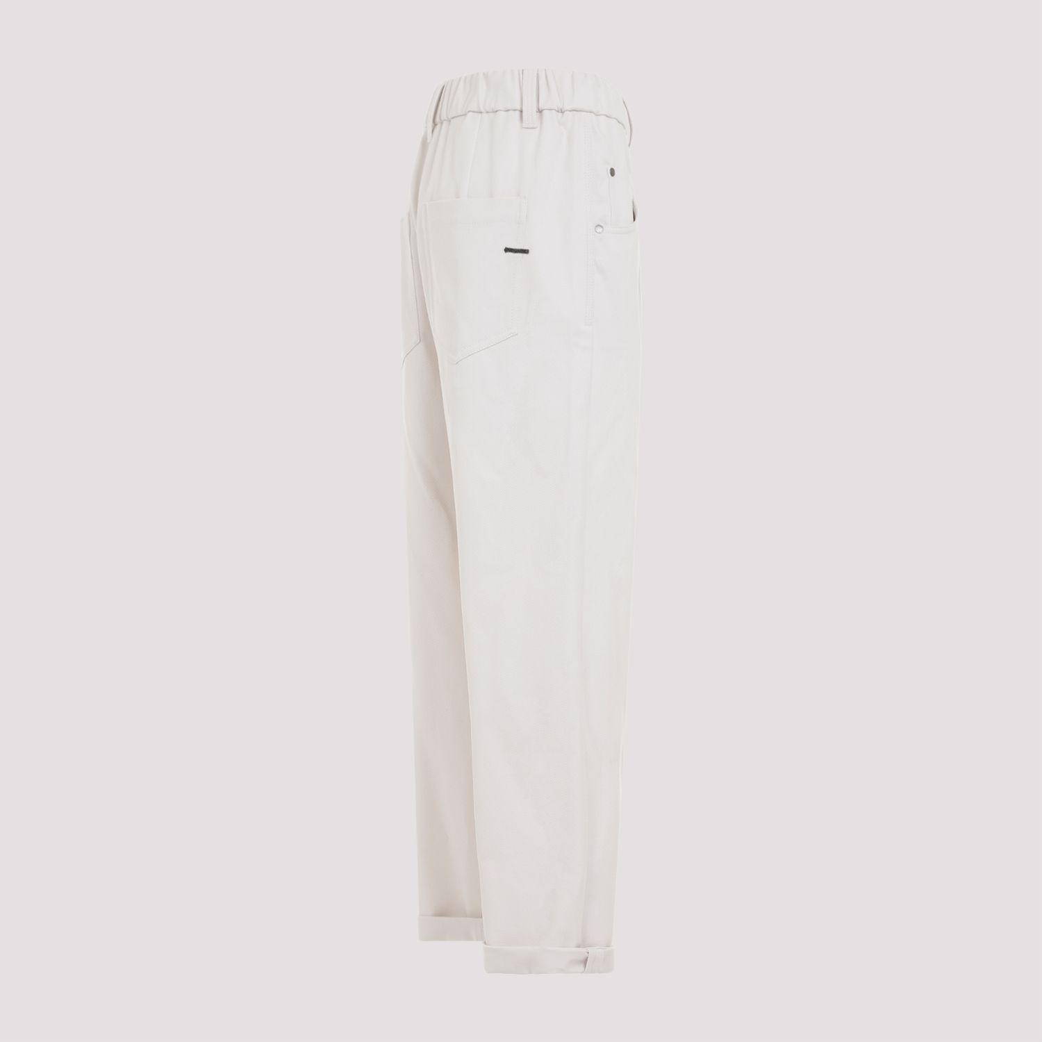 BRUNELLO CUCINELLI  Pantaloni in Cotone Elasticizzato Brunello Cucinelli - Color Carne Vendita Economica