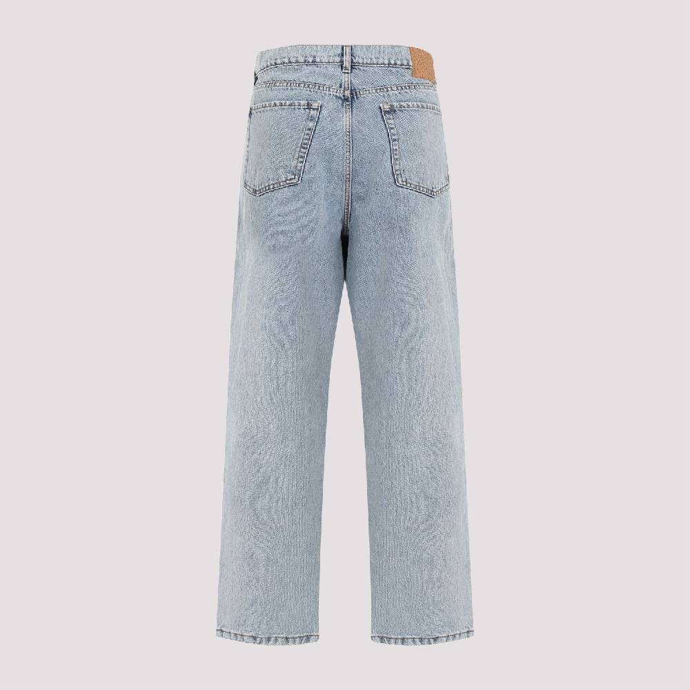 MAGDA BUTRYM  Jeans Larghi in Cotone Blu Magda Butrym a Vita Alta Enormi sconti