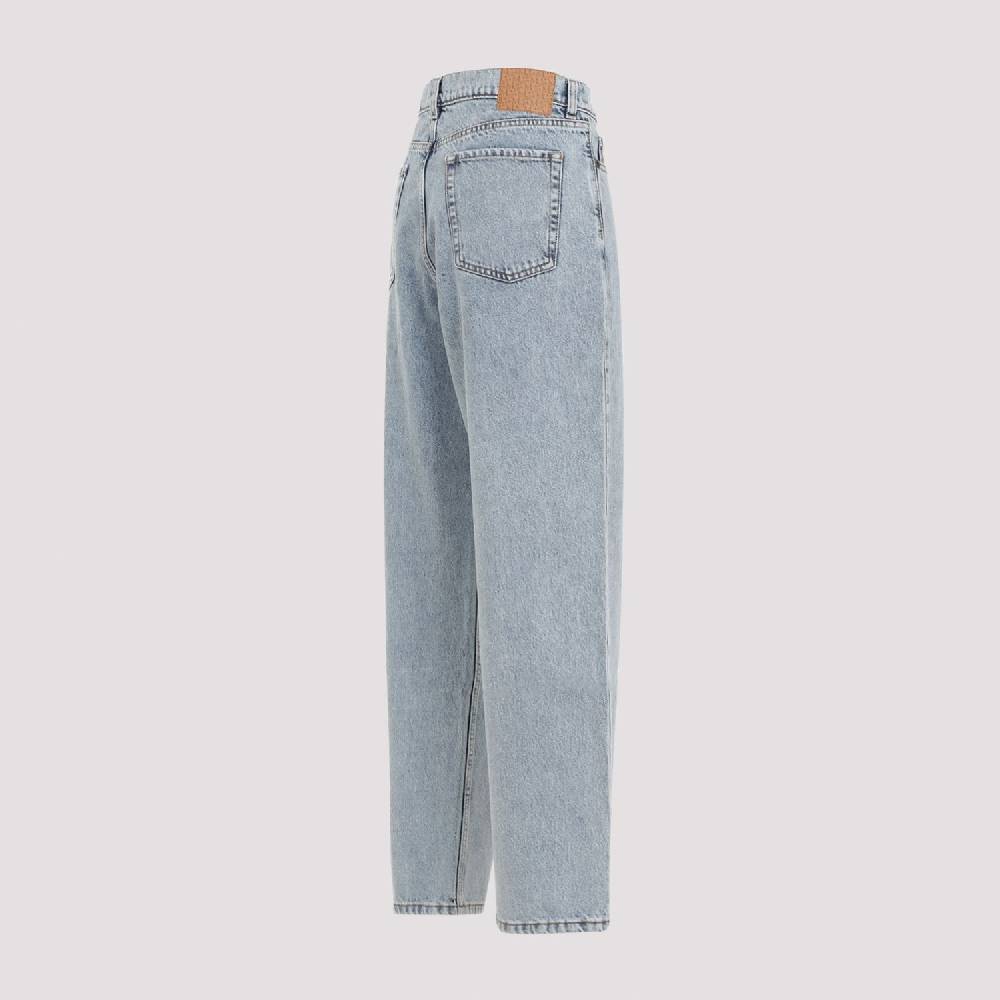 MAGDA BUTRYM  Jeans Larghi in Cotone Blu Magda Butrym a Vita Alta Enormi sconti