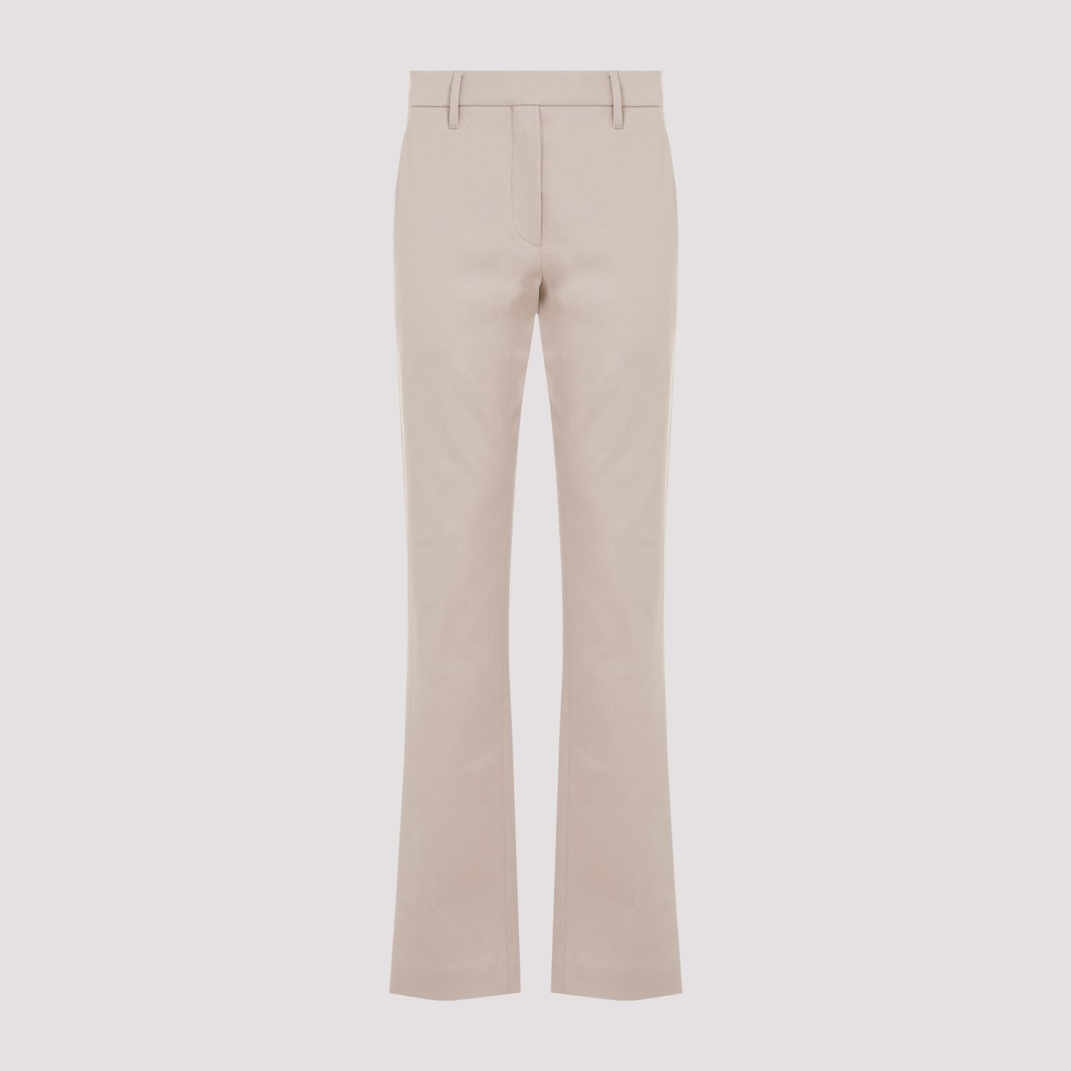 BRUNELLO CUCINELLI  Pantaloni in Cotone Sabbia con Dettaglio Monili Brunello Cucinelli Negozio