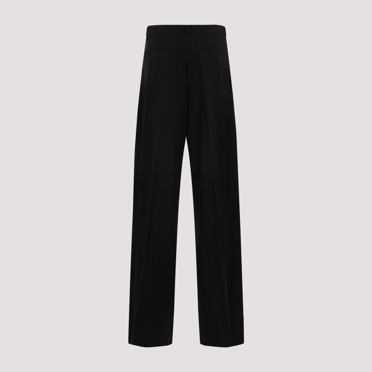 SPORTMAX  Pantaloni Sportmax Ampia Gamba Lana Vergine Nero Moda