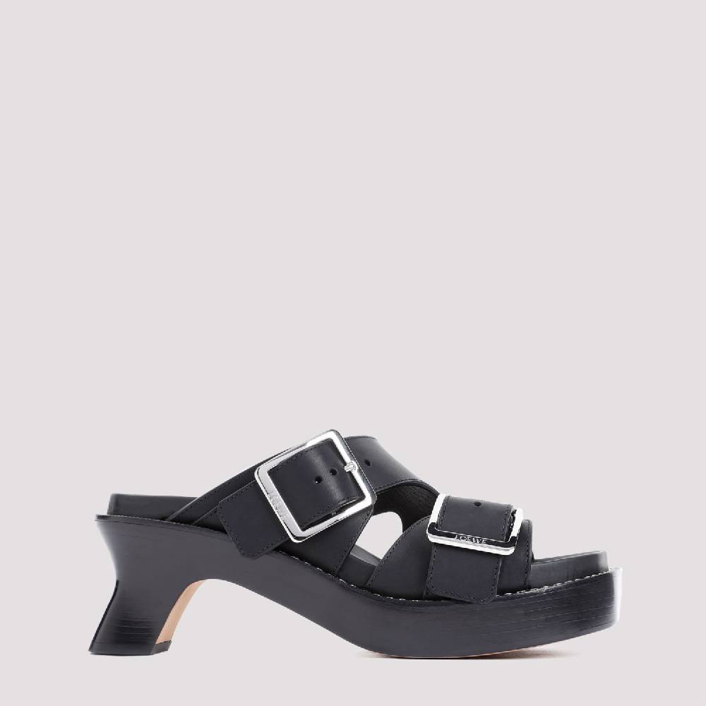 LOEWE  Stivaletti LOEWE in Pelle Nera con Tacco 7cm 2025