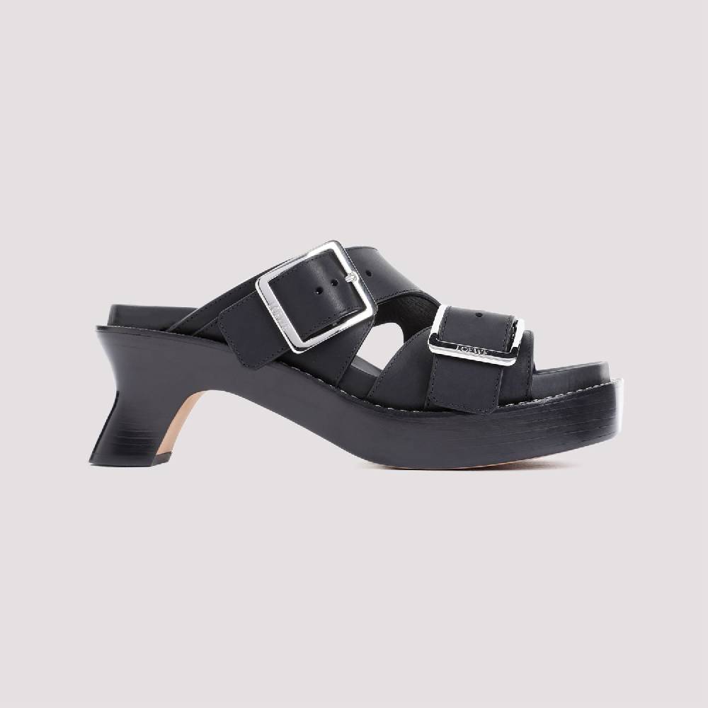 LOEWE  Stivaletti LOEWE in Pelle Nera con Tacco 7cm 2025