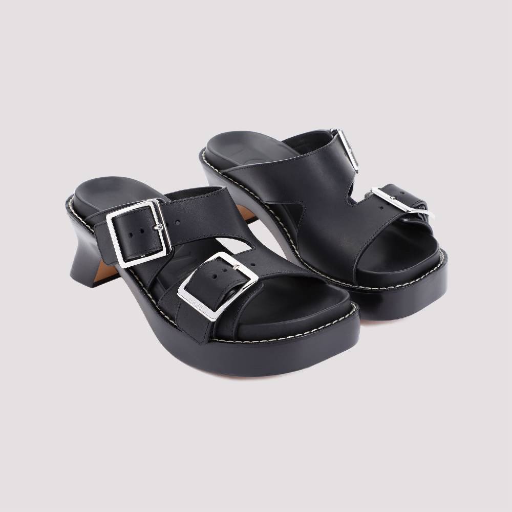 LOEWE  Stivaletti LOEWE in Pelle Nera con Tacco 7cm 2025