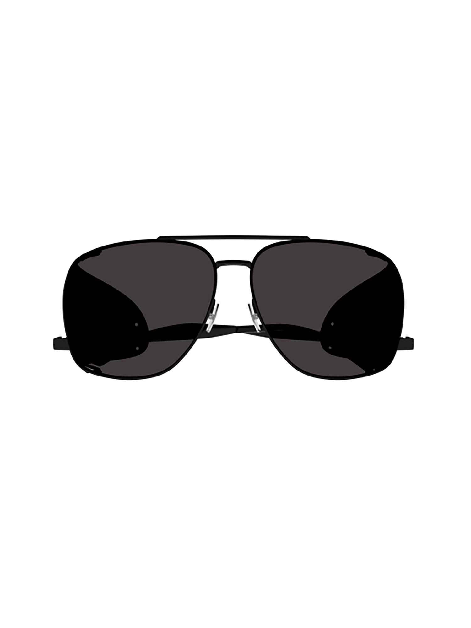 SAINT LAURENT  Occhiali da Sole Neri SAINT LAURENT SL 653 con Spoiler in Pelle per Donna Soddisfazione Garantita